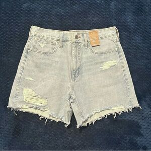 Madewell relaxed mid length denim shorts size 27 brand new with tags